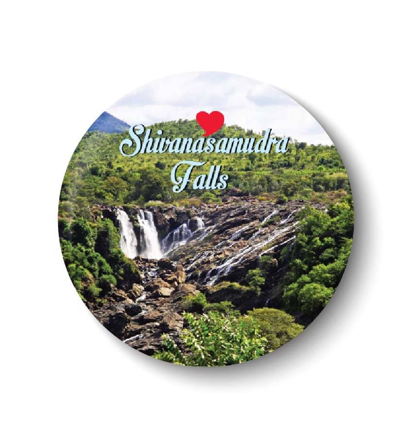 PEACOCKRIDE Shiv Samudra Falls Plastic Round Fridge Magnets Fridge Magnet - Pack of 1 PEACOCKRIDE Shiv Samudra Falls Plastic Round Fridge Magnets Fridge Magnet - Pack of 1