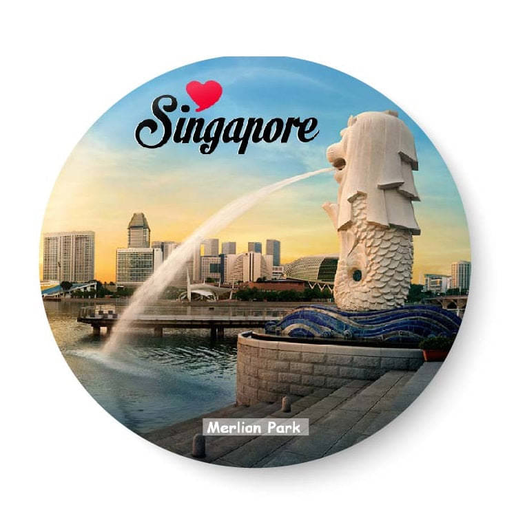 PEACOCKRIDE Singapore Park Plastic Round Fridge Magnets Fridge Magnet - Pack of 1 PEACOCKRIDE Singapore Park Plastic Round Fridge Magnets Fridge Magnet - Pack of 1