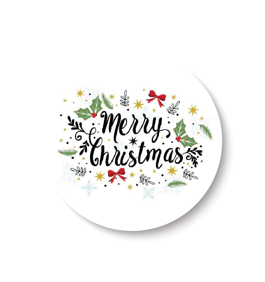 PEACOCKRIDE Merry Christmas Plastic Round Fridge Magnets Fridge Magnet - Pack of 1 PEACOCKRIDE Merry Christmas Plastic Round Fridge Magnets Fridge Magnet - Pack of 1