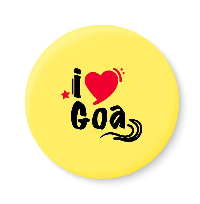 PEACOCKRIDE Love Goa Plastic Round Fridge Magnets Fridge Magnet - Pack of 1 PEACOCKRIDE Love Goa Plastic Round Fridge Magnets Fridge Magnet - Pack of 1