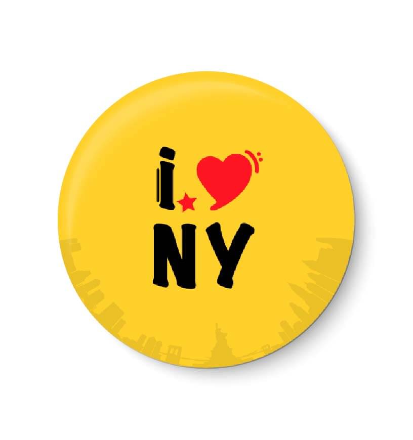 PEACOCKRIDE I Love Newyork Plastic Round Fridge Magnets Fridge Magnet - Pack of 1 PEACOCKRIDE I Love Newyork Plastic Round Fridge Magnets Fridge Magnet - Pack of 1