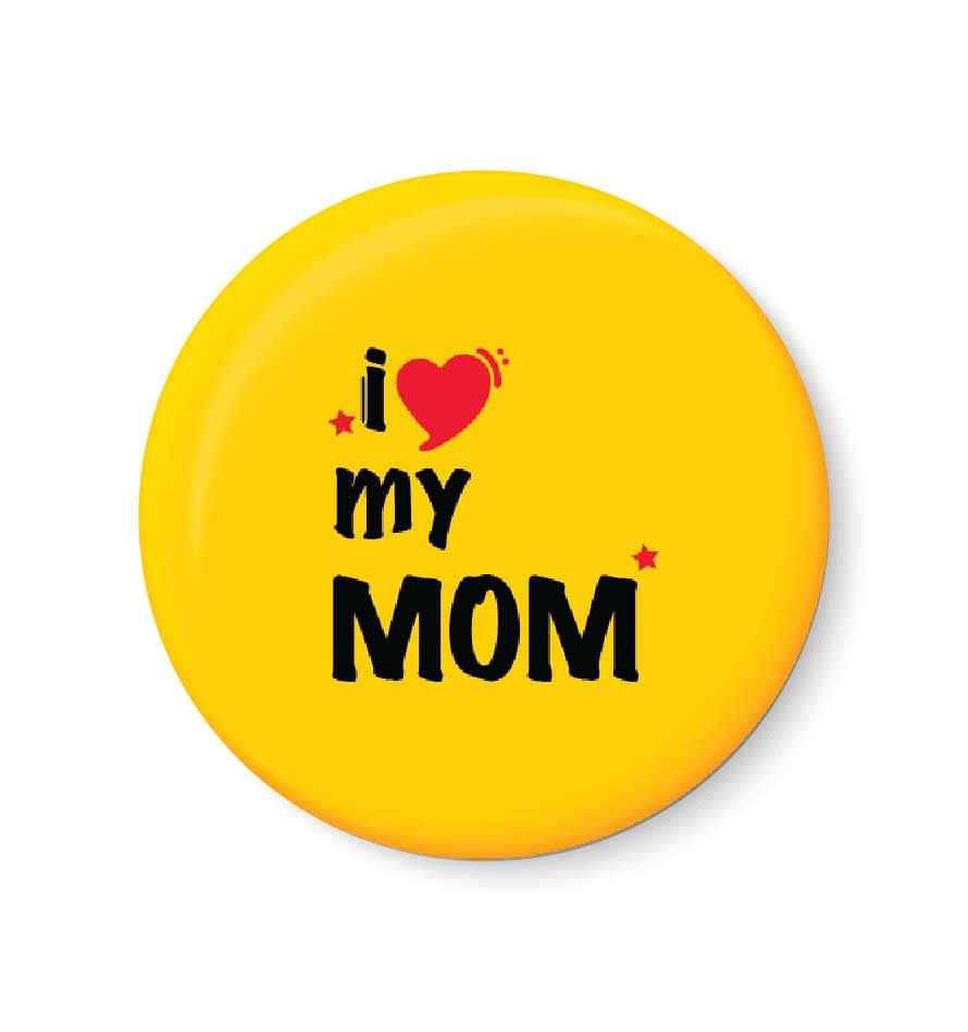 PEACOCKRIDE I Love My MoM Plastic Round Fridge Magnets Fridge Magnet - Pack of 1 PEACOCKRIDE I Love My MoM Plastic Round Fridge Magnets Fridge Magnet - Pack of 1