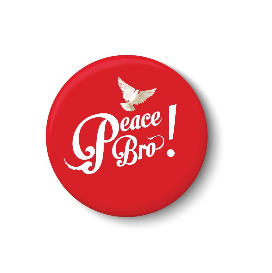 PEACOCKRIDE Feace Bro Plastic Round Fridge Magnets Fridge Magnet - Pack of 1 PEACOCKRIDE Feace Bro Plastic Round Fridge Magnets Fridge Magnet - Pack of 1