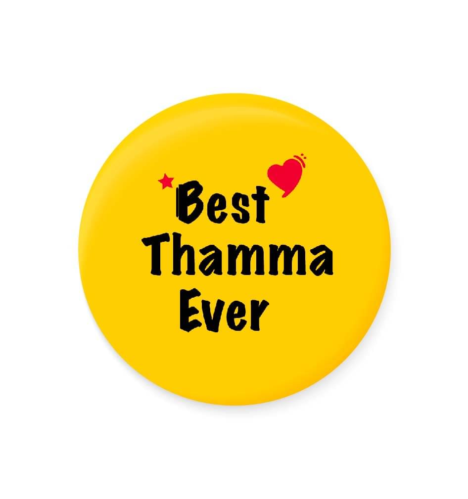 PEACOCKRIDE Best Thamma Ever Plastic Round Fridge Magnets Fridge Magnet - Pack of 1 PEACOCKRIDE Best Thamma Ever Plastic Round Fridge Magnets Fridge Magnet - Pack of 1