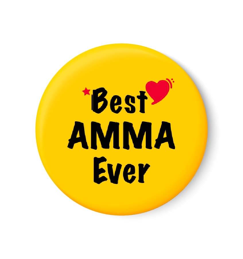 PEACOCKRIDE Best AMMA Ever Plastic Round Fridge Magnets Fridge Magnet - Pack of 1 PEACOCKRIDE Best AMMA Ever Plastic Round Fridge Magnets Fridge Magnet - Pack of 1