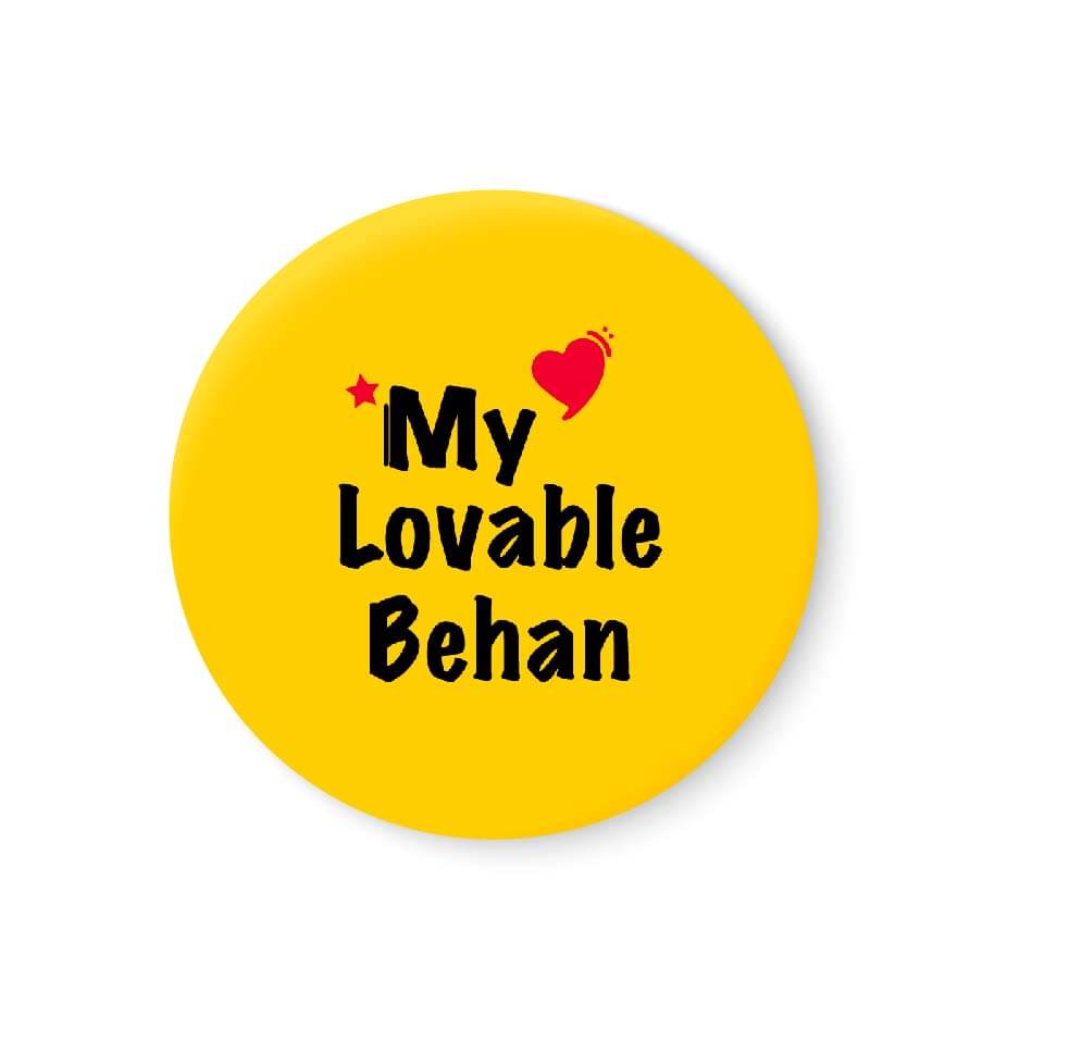PEACOCKRIDE My Lovable Behan Plastic Round Fridge Magnets Fridge Magnet - Pack of 1 PEACOCKRIDE My Lovable Behan Plastic Round Fridge Magnets Fridge Magnet - Pack of 1
