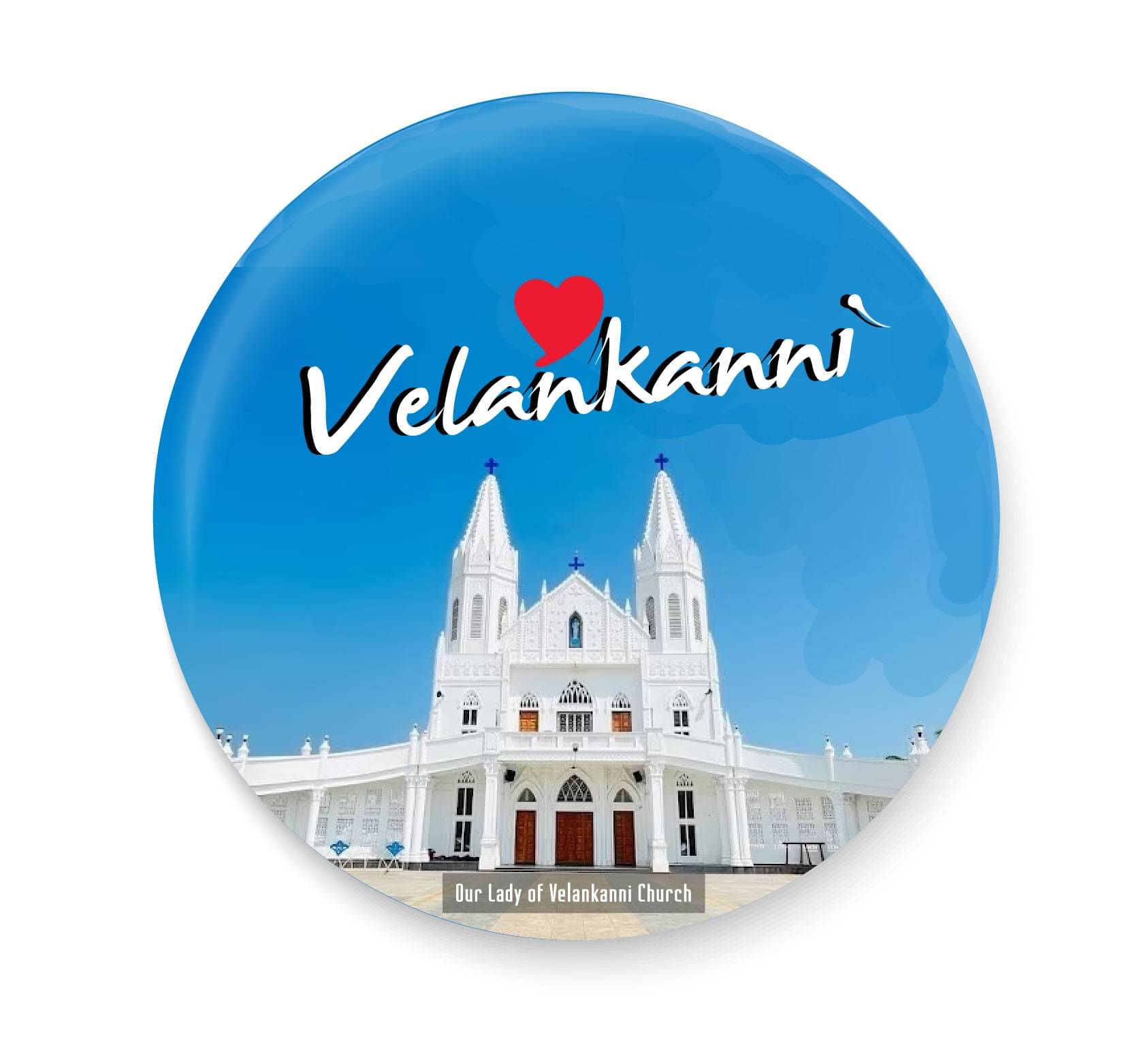 PEACOCKRIDE Love Velankanni I Our Lady Plastic Round Fridge Magnets Fridge Magnet - Pack of 1     			PEACOCKRIDE Love Velankanni I Our Lady Plastic Round Fridge Magnets Fridge Magnet - Pack of 1