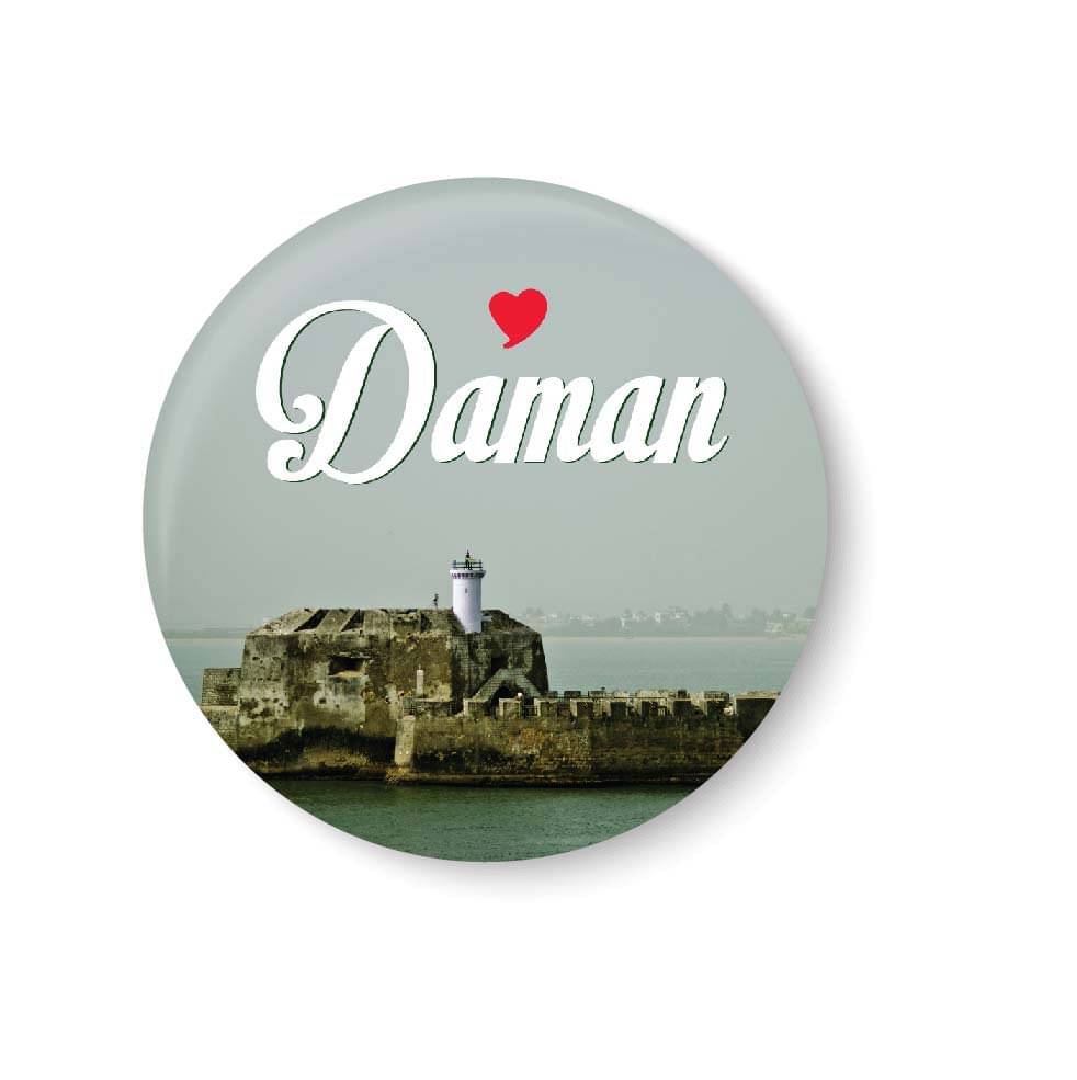     			PEACOCKRIDE Daman Plastic Round Fridge Magnets Fridge Magnet - Pack of 1