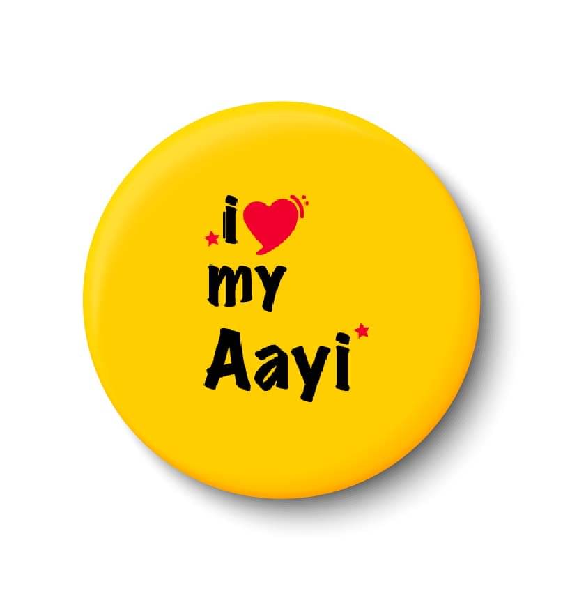 PEACOCKRIDE I Love my Aayi Plastic Round Fridge Magnets Fridge Magnet - Pack of 1 PEACOCKRIDE I Love my Aayi Plastic Round Fridge Magnets Fridge Magnet - Pack of 1
