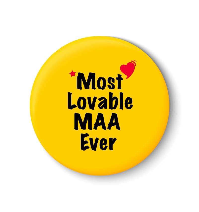 PEACOCKRIDE Most Lovable Maa Ever Plastic Round Fridge Magnets Fridge Magnet - Pack of 1 PEACOCKRIDE Most Lovable Maa Ever Plastic Round Fridge Magnets Fridge Magnet - Pack of 1