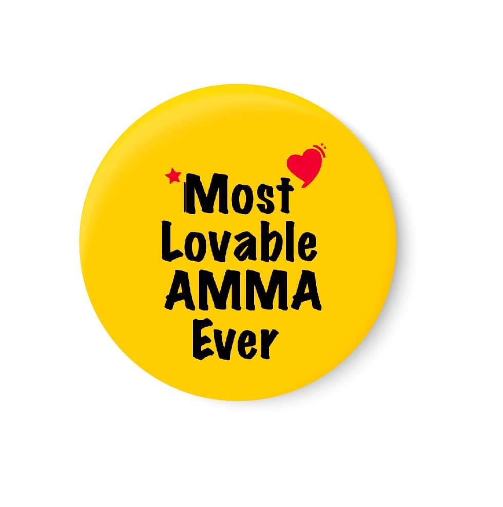 PEACOCKRIDE Most Lovable AMMA Ever Plastic Round Fridge Magnets Fridge Magnet - Pack of 1 PEACOCKRIDE Most Lovable AMMA Ever Plastic Round Fridge Magnets Fridge Magnet - Pack of 1