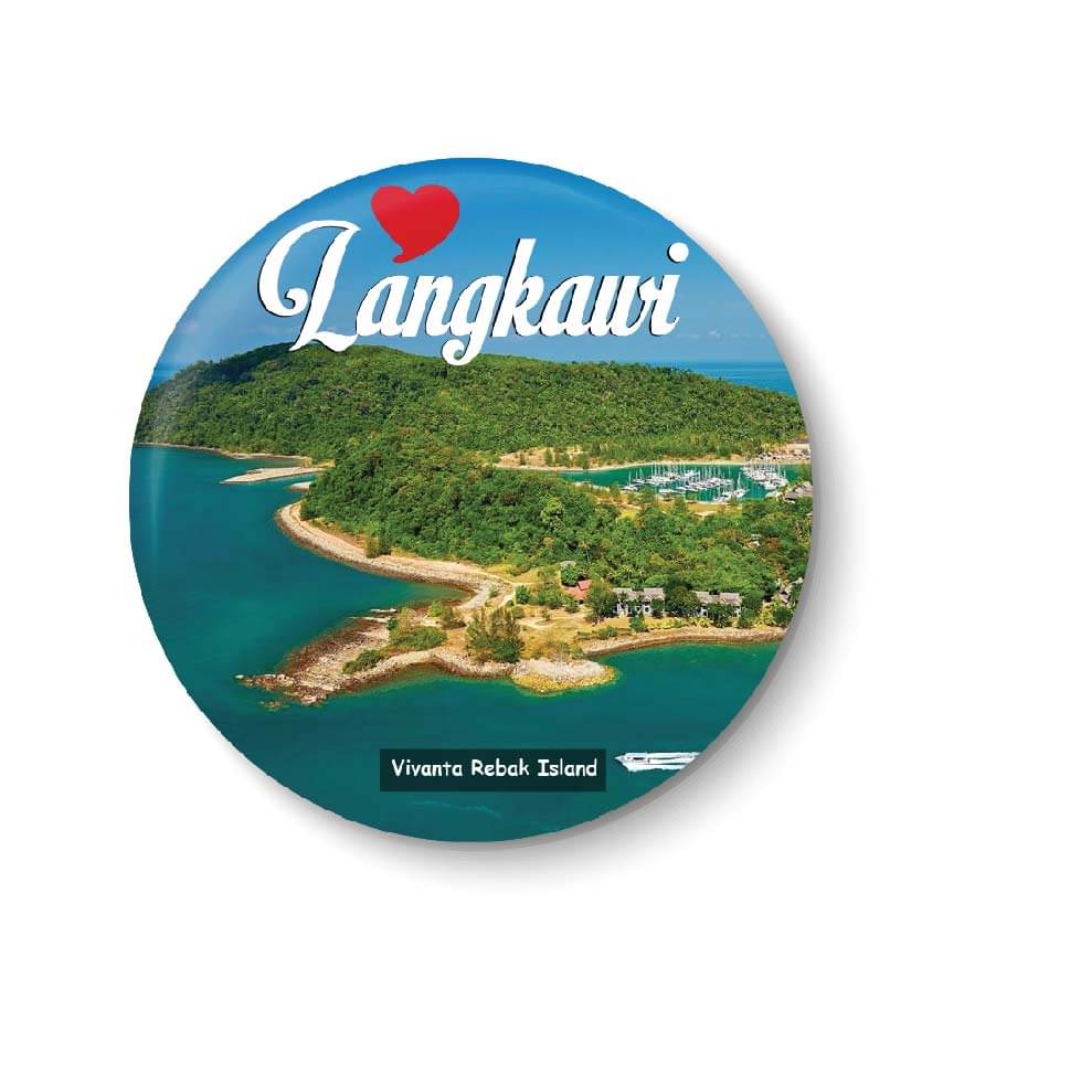     			PEACOCKRIDE Langkawi I Vivanta Rebak Island Plastic Round Fridge Magnets Fridge Magnet - Pack of 1