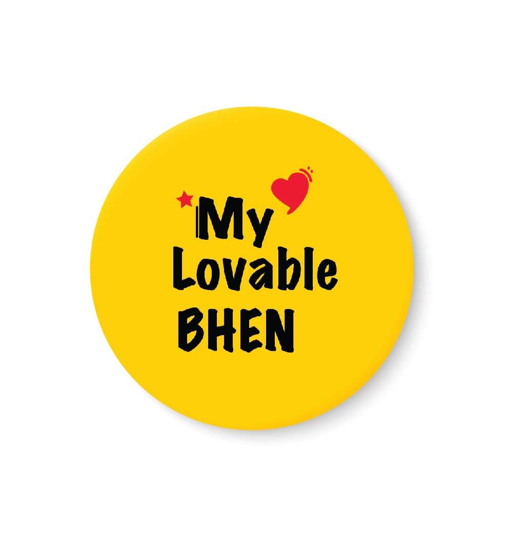 PEACOCKRIDE My Lovable BHEN Plastic Round Fridge Magnets Fridge Magnet - Pack of 1 PEACOCKRIDE My Lovable BHEN Plastic Round Fridge Magnets Fridge Magnet - Pack of 1