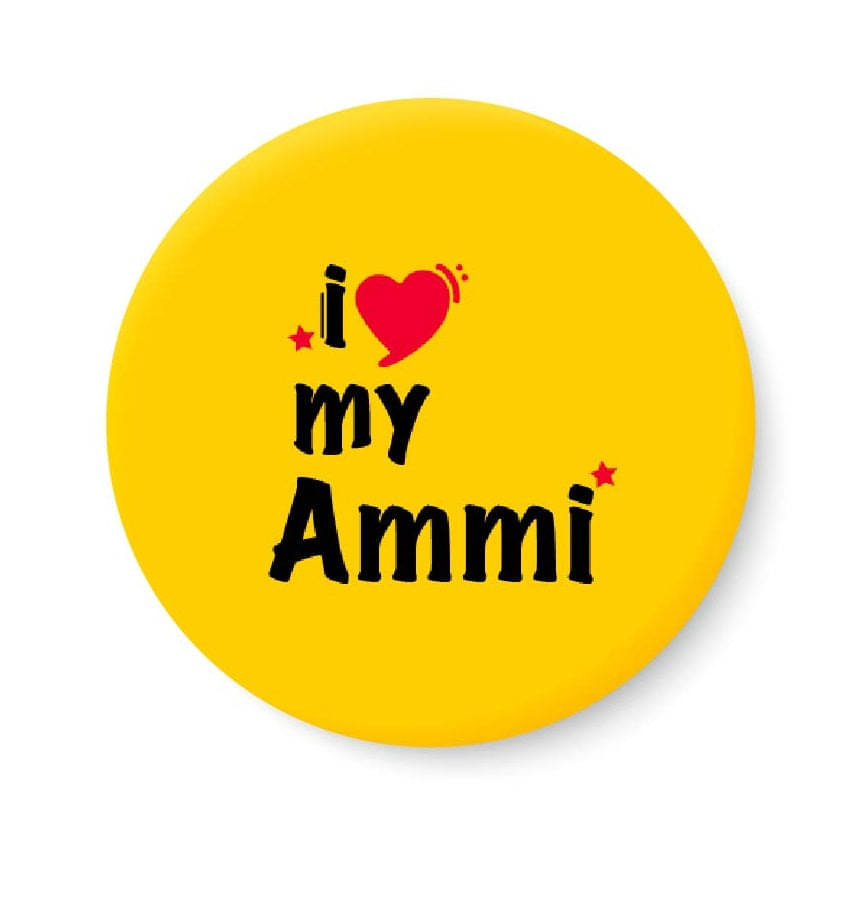 PEACOCKRIDE I Love My Ammi Plastic Round Fridge Magnets Fridge Magnet - Pack of 1 PEACOCKRIDE I Love My Ammi Plastic Round Fridge Magnets Fridge Magnet - Pack of 1