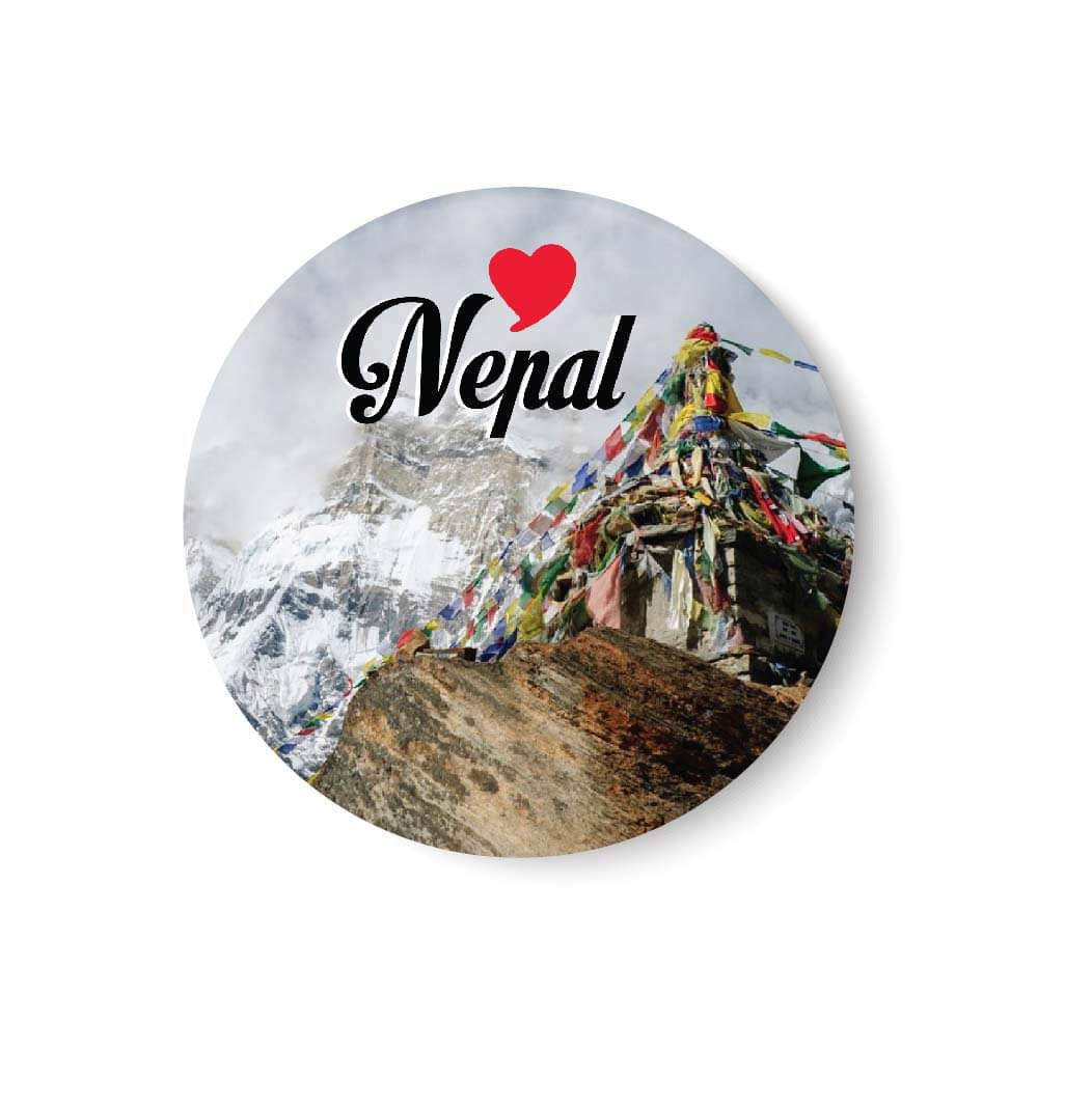 PEACOCKRIDE Nepal I Nepal Diaries Plastic Round Fridge Magnets Fridge Magnet - Pack of 1     			PEACOCKRIDE Nepal I Nepal Diaries Plastic Round Fridge Magnets Fridge Magnet - Pack of 1