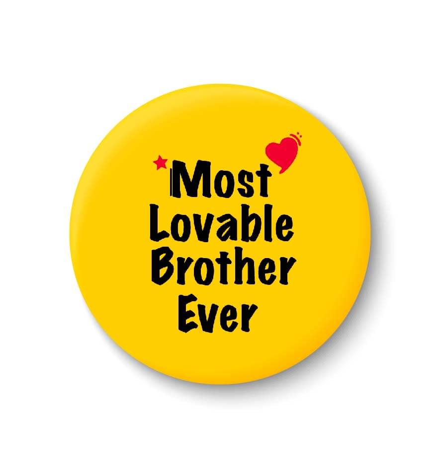 PEACOCKRIDE Most Lovable Brother Ever Plastic Round Fridge Magnets Fridge Magnet - Pack of 1 PEACOCKRIDE Most Lovable Brother Ever Plastic Round Fridge Magnets Fridge Magnet - Pack of 1