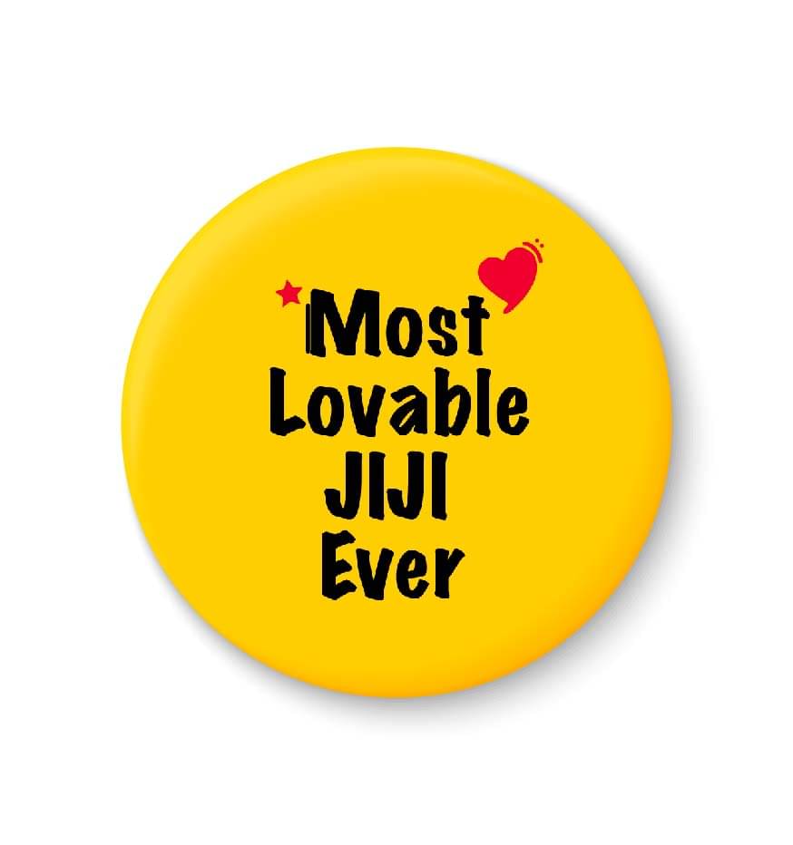    			PEACOCKRIDE Most Lovable JIJI Ever Plastic Round Fridge Magnets Fridge Magnet - Pack of 1