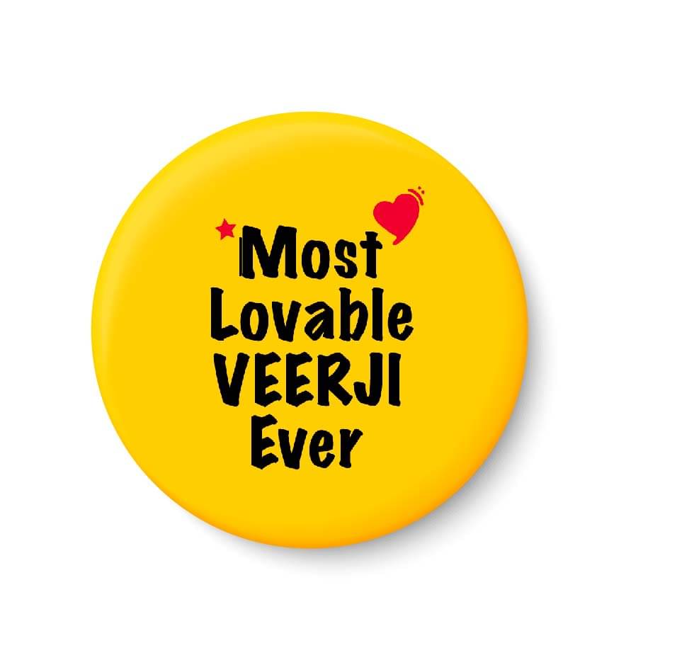 PEACOCKRIDE Most Lovable VEERJI Plastic Round Fridge Magnets Fridge Magnet - Pack of 1 PEACOCKRIDE Most Lovable VEERJI Plastic Round Fridge Magnets Fridge Magnet - Pack of 1