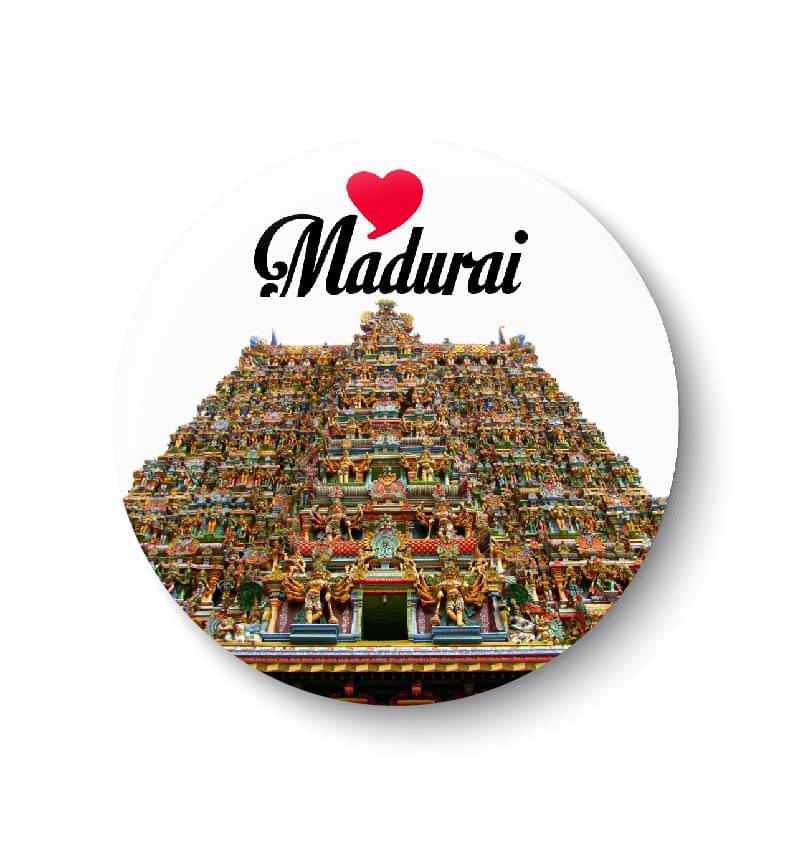 PEACOCKRIDE Madurai Plastic Round Fridge Magnets Fridge Magnet - Pack of 1 PEACOCKRIDE Madurai Plastic Round Fridge Magnets Fridge Magnet - Pack of 1