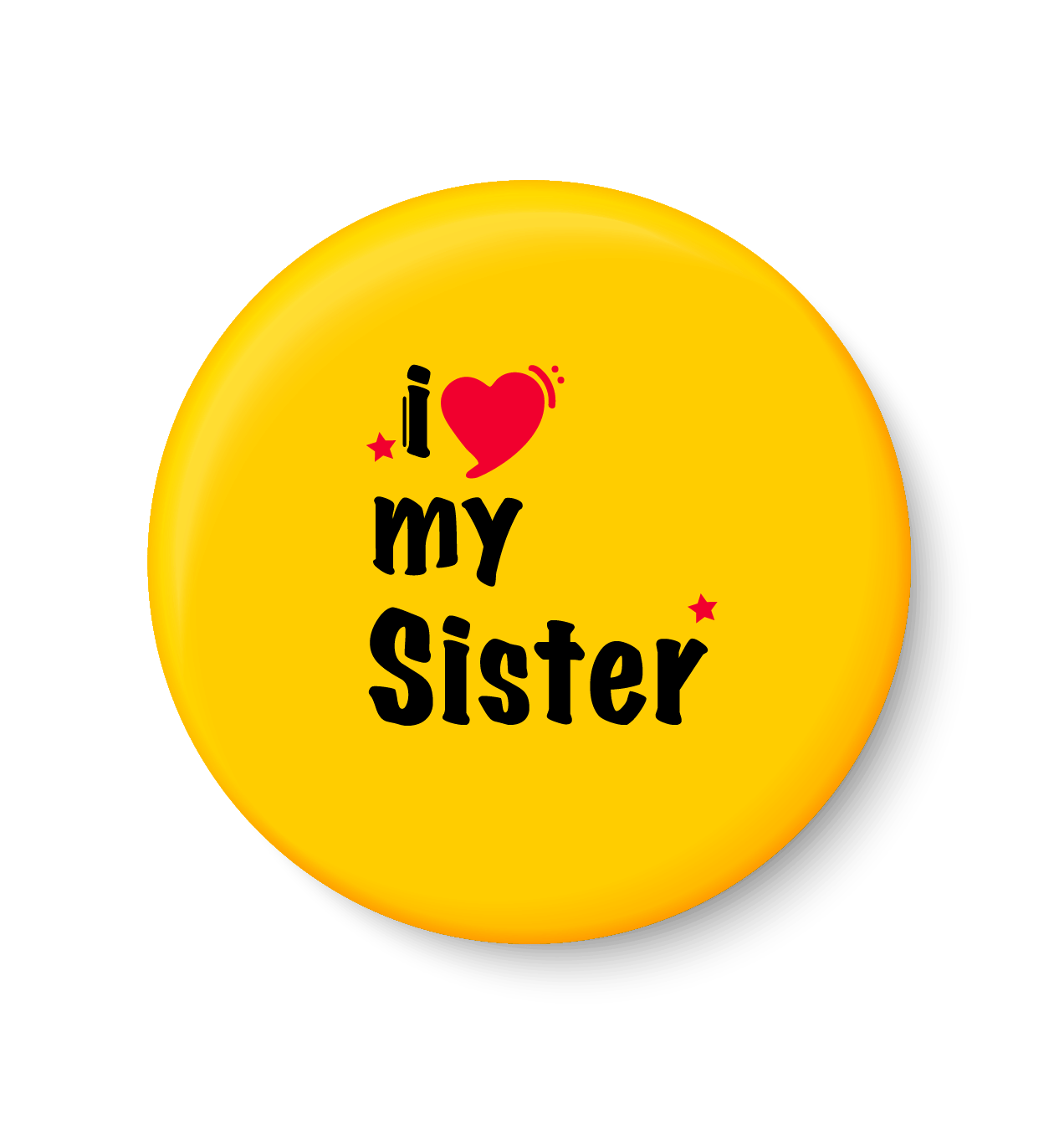 PEACOCKRIDE I Love My Sister Plastic Round Fridge Magnets Fridge Magnet - Pack of 1 PEACOCKRIDE I Love My Sister Plastic Round Fridge Magnets Fridge Magnet - Pack of 1