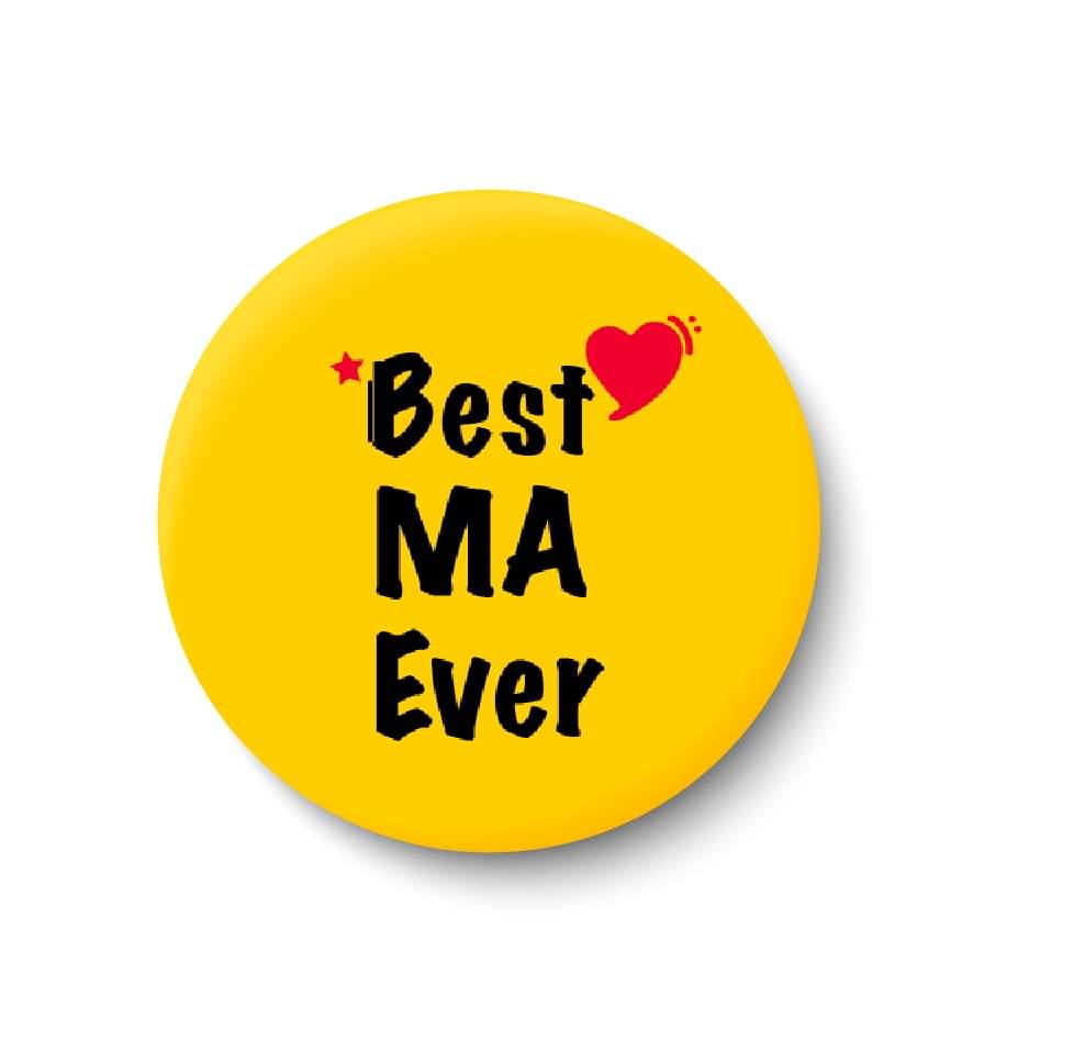 PEACOCKRIDE Best MA Ever Plastic Round Fridge Magnets Fridge Magnet - Pack of 1 PEACOCKRIDE Best MA Ever Plastic Round Fridge Magnets Fridge Magnet - Pack of 1