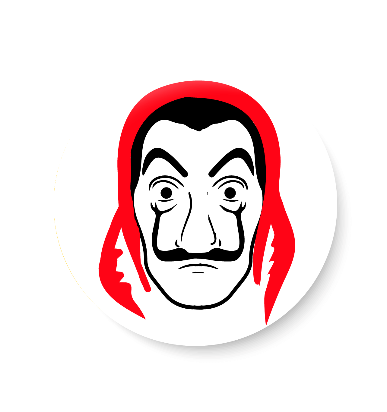 PEACOCKRIDE Money Heist I La casa de papel I Plastic Round Fridge Magnets Fridge Magnet - Pack of 1     			PEACOCKRIDE Money Heist I La casa de papel I Plastic Round Fridge Magnets Fridge Magnet - Pack of 1
