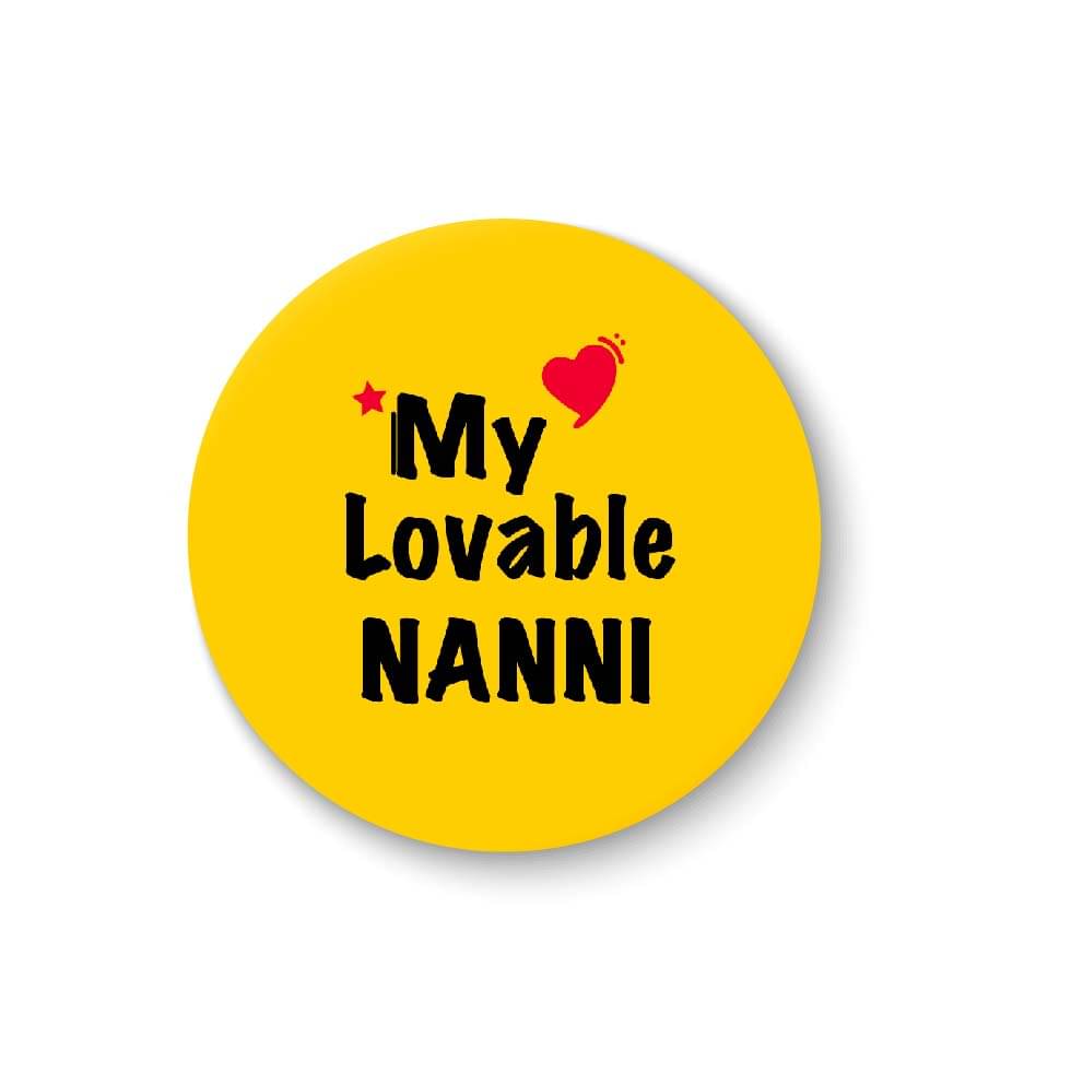     			PEACOCKRIDE My Lovable NANNI Plastic Round Fridge Magnets Fridge Magnet - Pack of 1