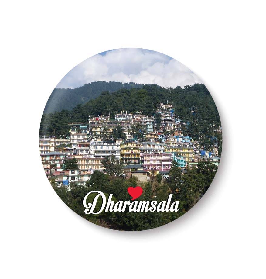 PEACOCKRIDE Dharamsala Plastic Round Fridge Magnets Fridge Magnet - Pack of 1 PEACOCKRIDE Dharamsala Plastic Round Fridge Magnets Fridge Magnet - Pack of 1