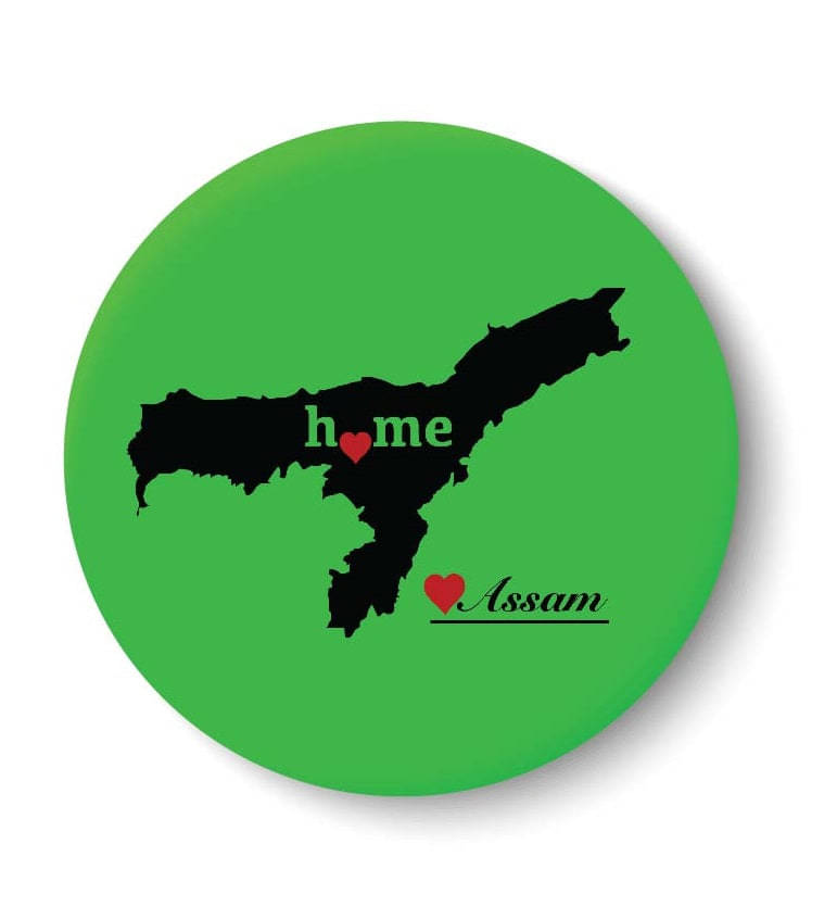 PEACOCKRIDE Assam Plastic Round Fridge Magnets Fridge Magnet - Pack of 1 PEACOCKRIDE Assam Plastic Round Fridge Magnets Fridge Magnet - Pack of 1