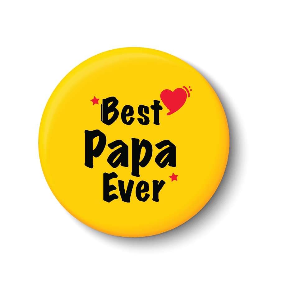 PEACOCKRIDE Best Papa Ever Plastic Round Fridge Magnets Fridge Magnet - Pack of 1 PEACOCKRIDE Best Papa Ever Plastic Round Fridge Magnets Fridge Magnet - Pack of 1