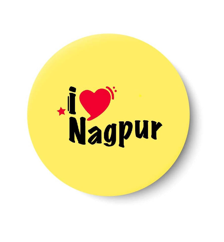 PEACOCKRIDE Love Nagpur Plastic Round Fridge Magnets Fridge Magnet - Pack of 1 PEACOCKRIDE Love Nagpur Plastic Round Fridge Magnets Fridge Magnet - Pack of 1