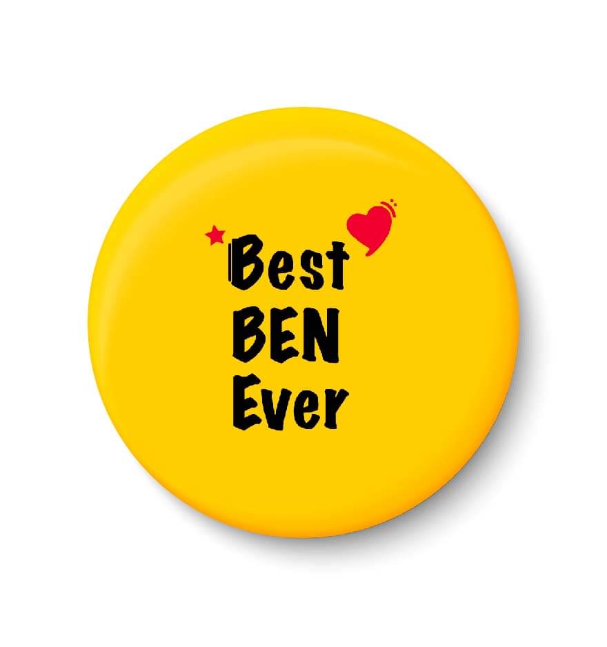 PEACOCKRIDE Best Ben Ever Plastic Round Fridge Magnets Fridge Magnet - Pack of 1 PEACOCKRIDE Best Ben Ever Plastic Round Fridge Magnets Fridge Magnet - Pack of 1