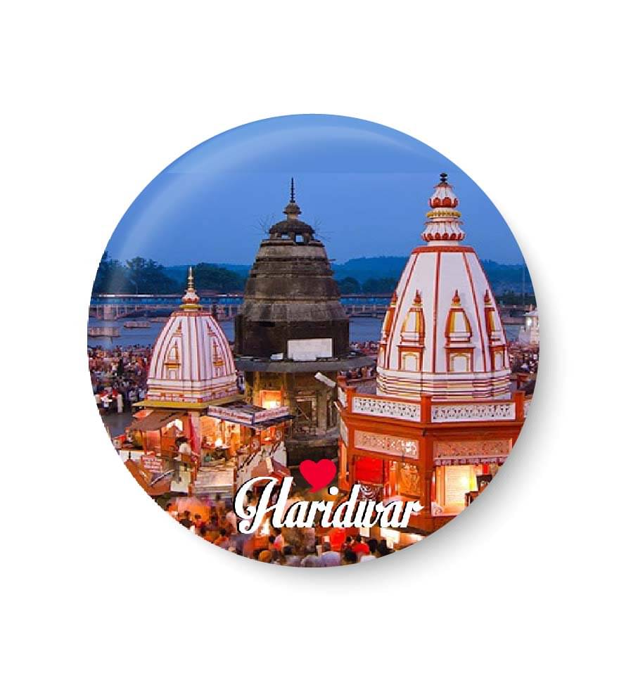 PEACOCKRIDE Haridwar Plastic Round Fridge Magnets Fridge Magnet - Pack of 1 PEACOCKRIDE Haridwar Plastic Round Fridge Magnets Fridge Magnet - Pack of 1
