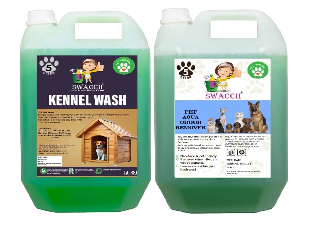 SWACCH Kennel Wash with Pet Aqua Floor Cleaner Mogra & Jasmine 10 L SWACCH Kennel Wash with Pet Aqua Floor Cleaner Mogra & Jasmine 10 L