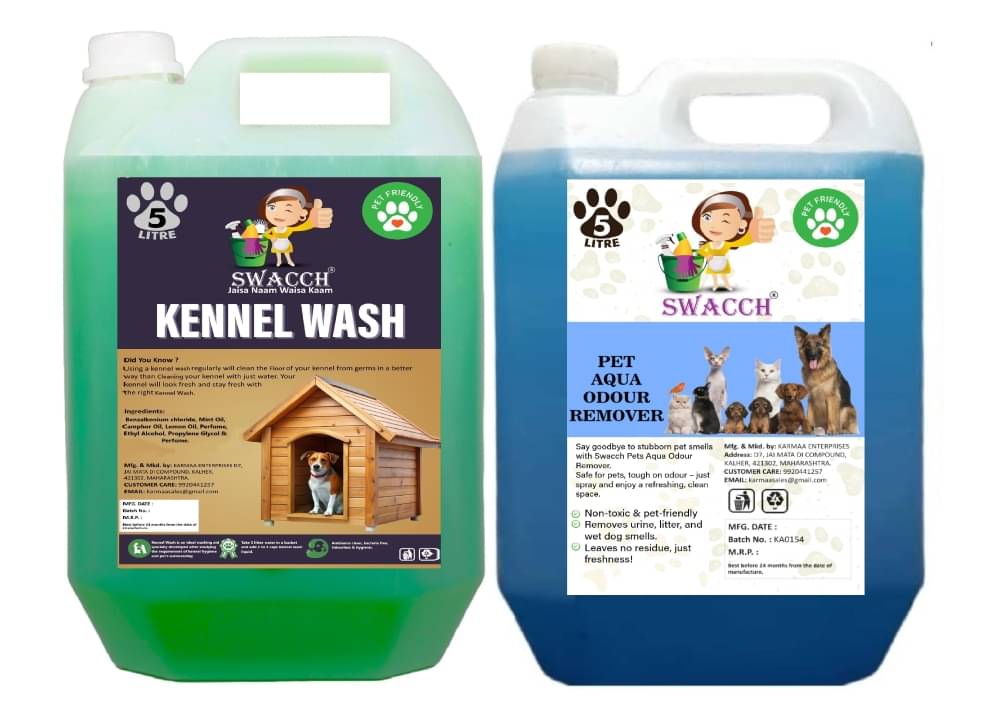 SWACCH Kennel Wash with Pet Aqua Floor Cleaner Mogra & Lavender 10 L SWACCH Kennel Wash with Pet Aqua Floor Cleaner Mogra & Lavender 10 L