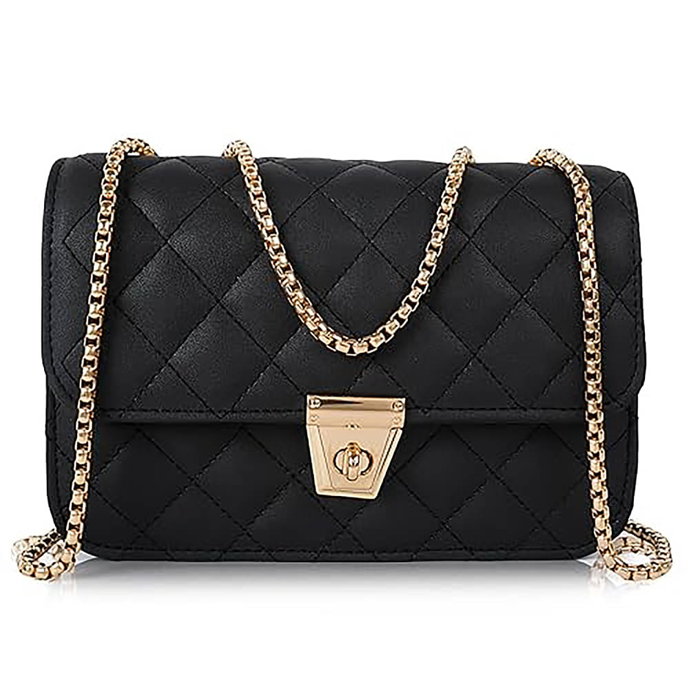     			Sagiron Sling Bag Faux Leather Set of 1 ( Black )