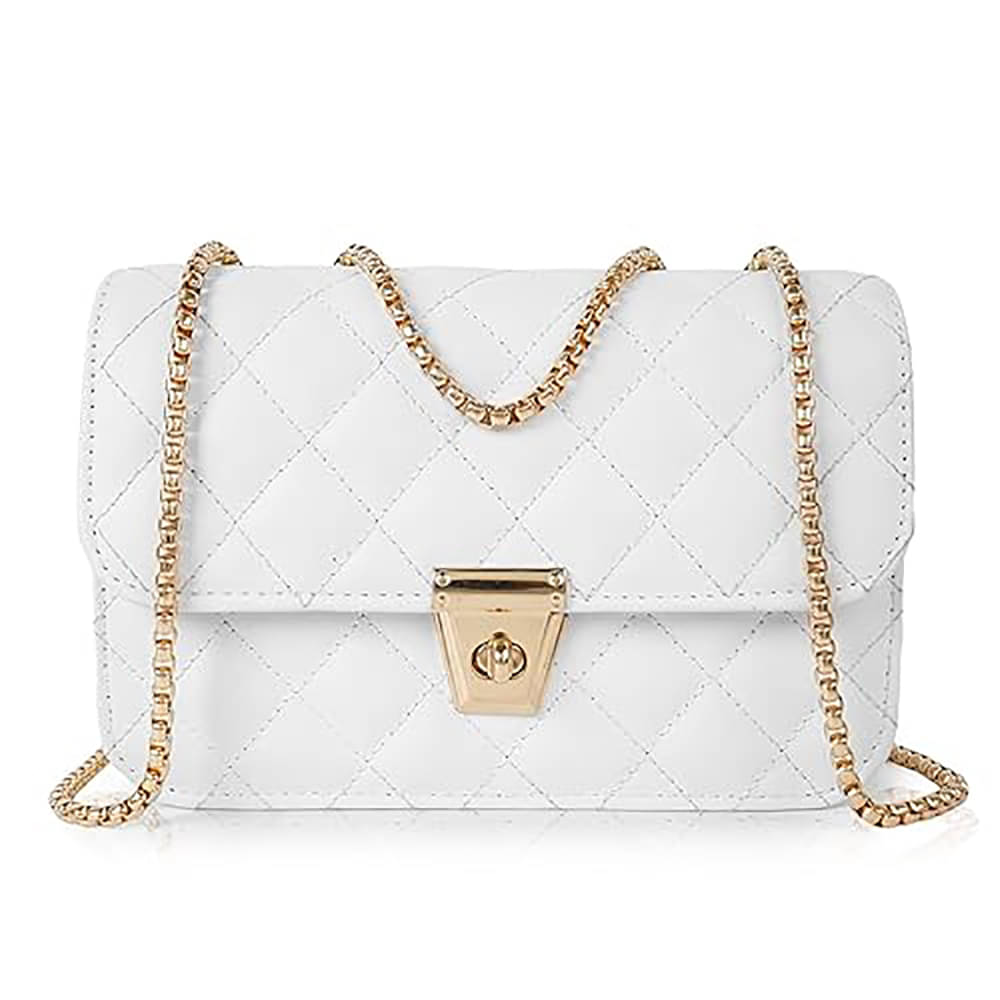     			Sagiron Sling Bag Faux Leather Set of 1 ( White )