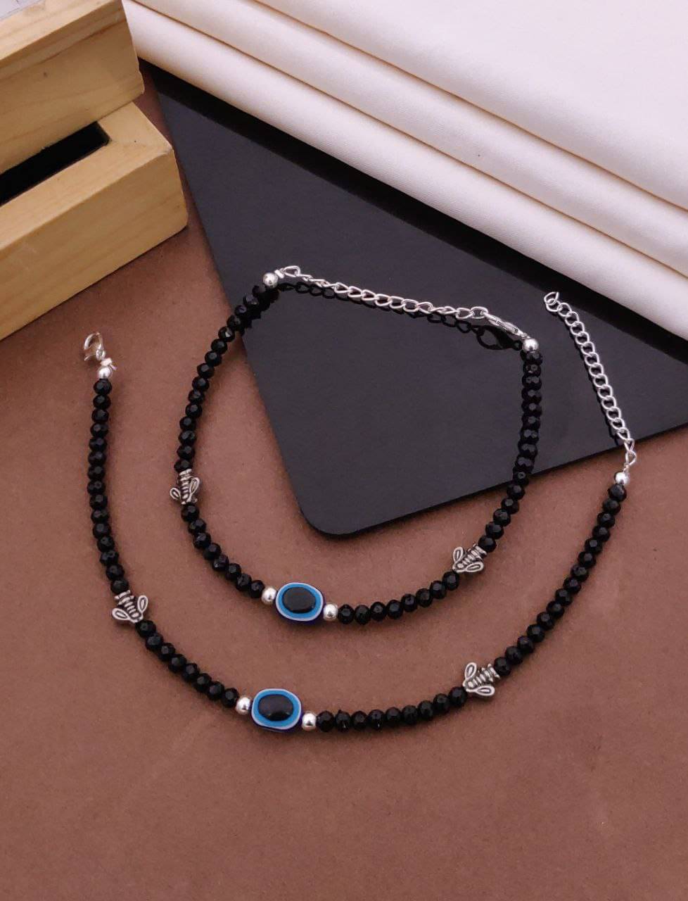 Shivay Fashion hub Silver Anklets ( Pack of 2 ) Shivay Fashion hub Silver Anklets ( Pack of 2 )