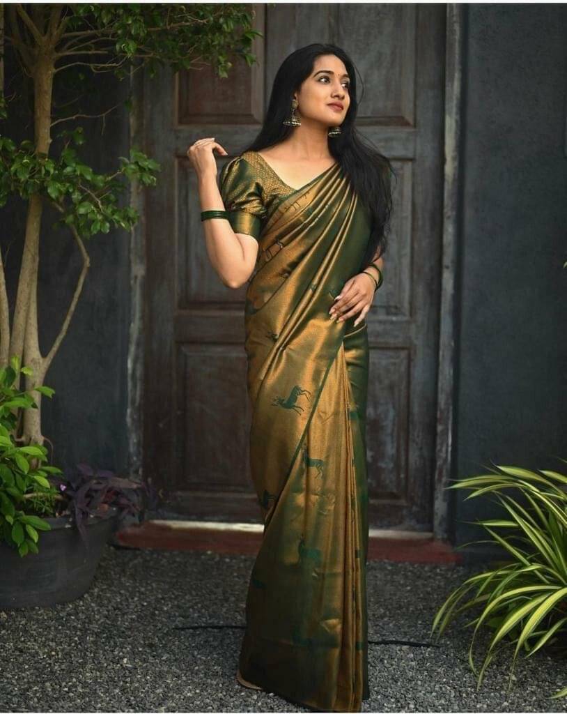 Spetila Silk Blend Woven Regular Saree With Unstitched Blouse Piece ( Multicolor 1 ) Spetila Silk Blend Woven Regular Saree With Unstitched Blouse Piece ( Multicolor 1 )