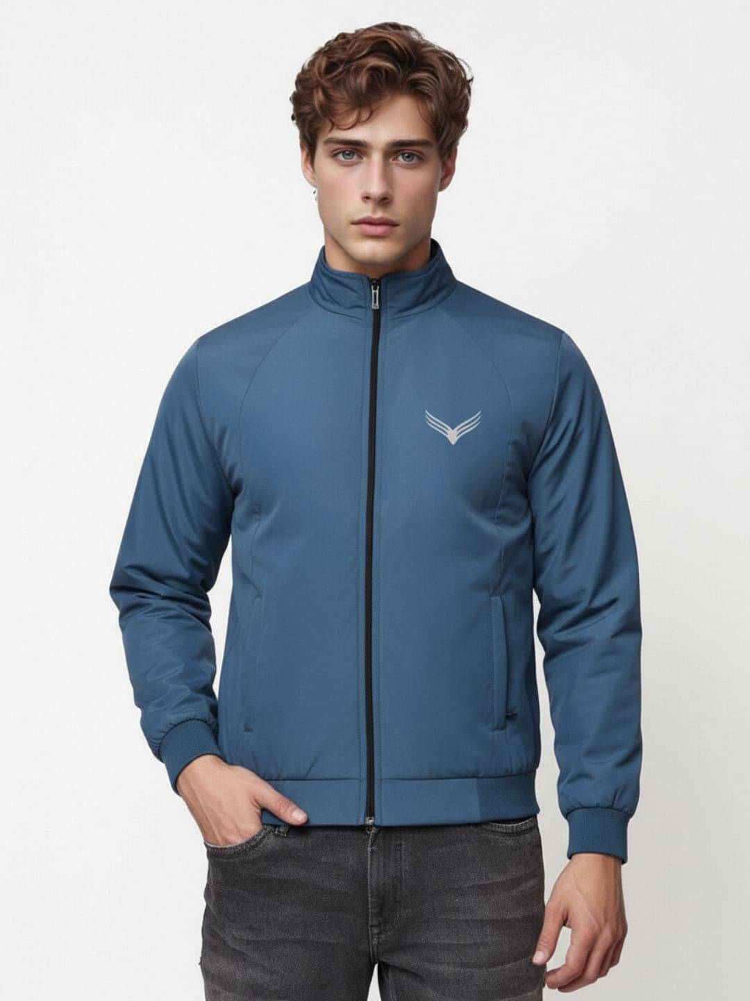 TAZO Nylon Men's Windcheater Jacket - Blue ( Pack of 1 ) TAZO Nylon Men's Windcheater Jacket - Blue ( Pack of 1 )