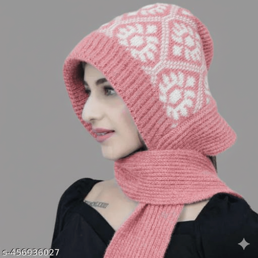     			TRENDBITE Orange Woollen Women's Cap ( Pack of 1 )