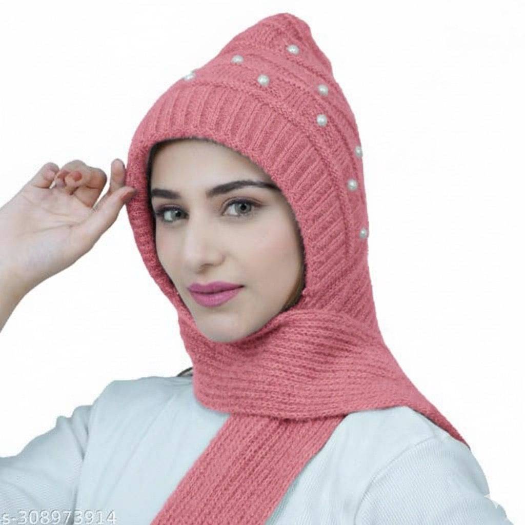     			TRENDBITE Orange Woollen Women's Cap ( Pack of 1 )
