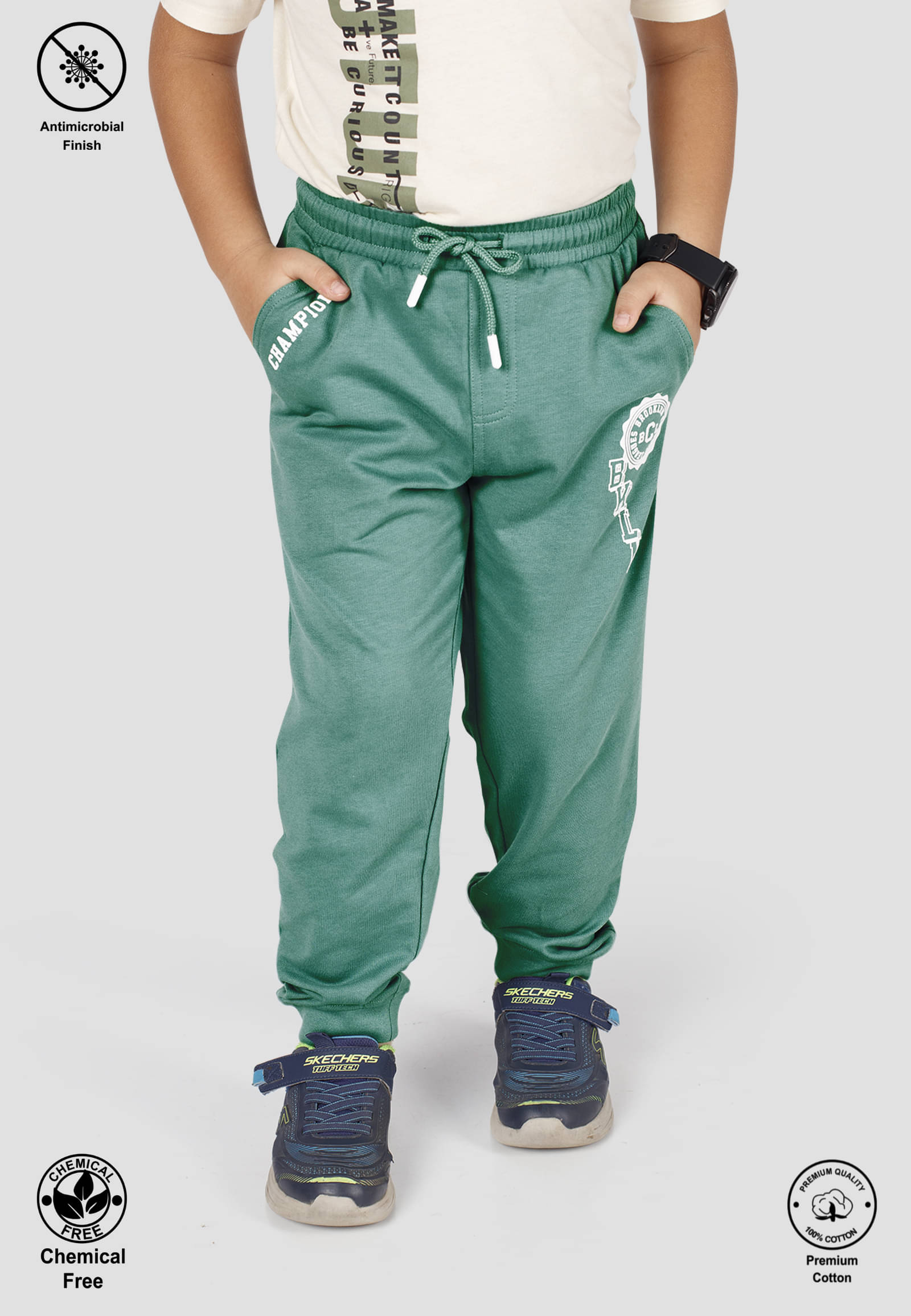     			TRESNOVA Pack of 1 Boys Cotton Trackpant ( Green )