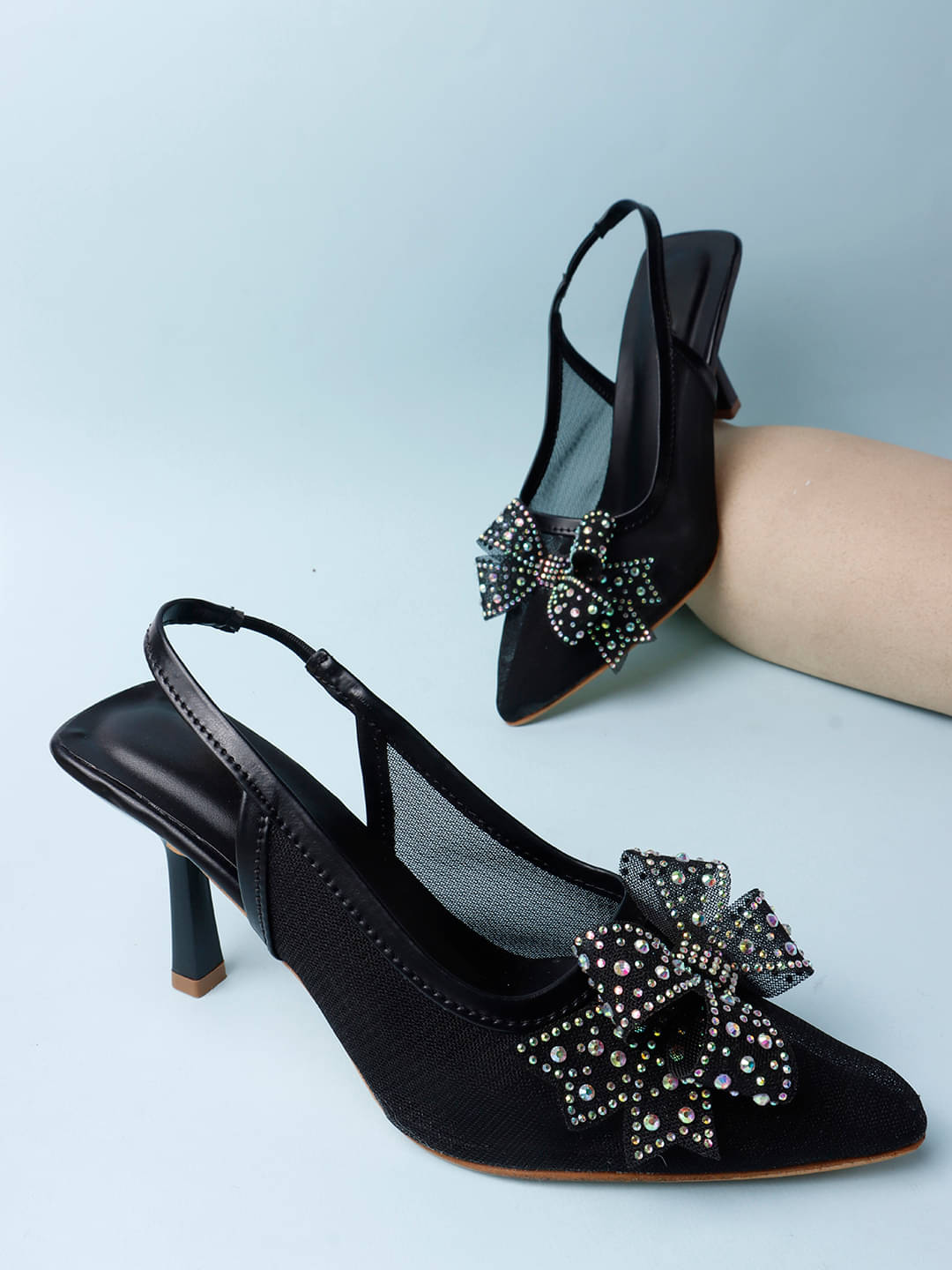 Try me Black Women's Sandal Heels Try me Black Women's Sandal Heels