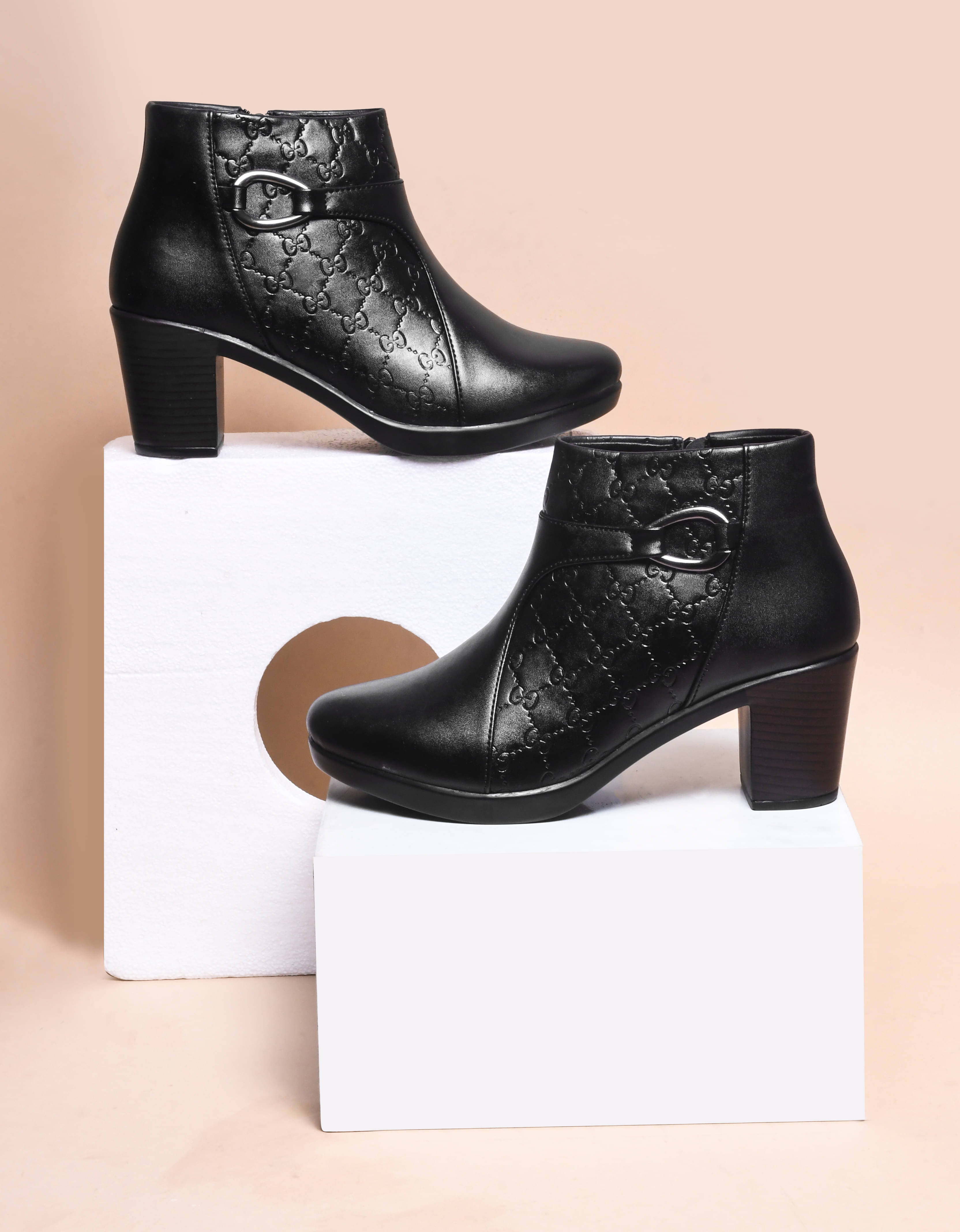 Try me Black Women's Ankle Length Boots Try me Black Women's Ankle Length Boots