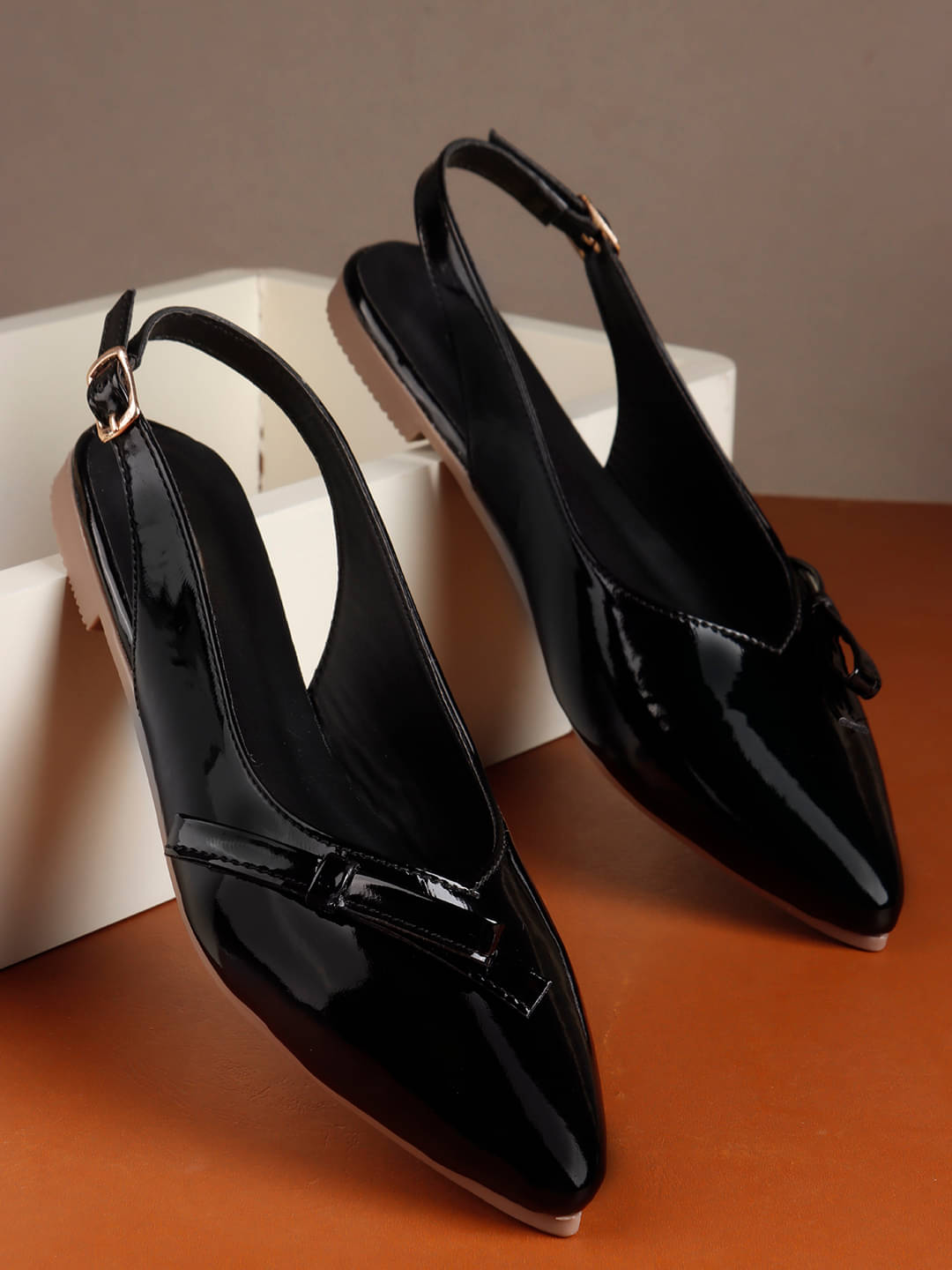     			Try me Black Women's Flats