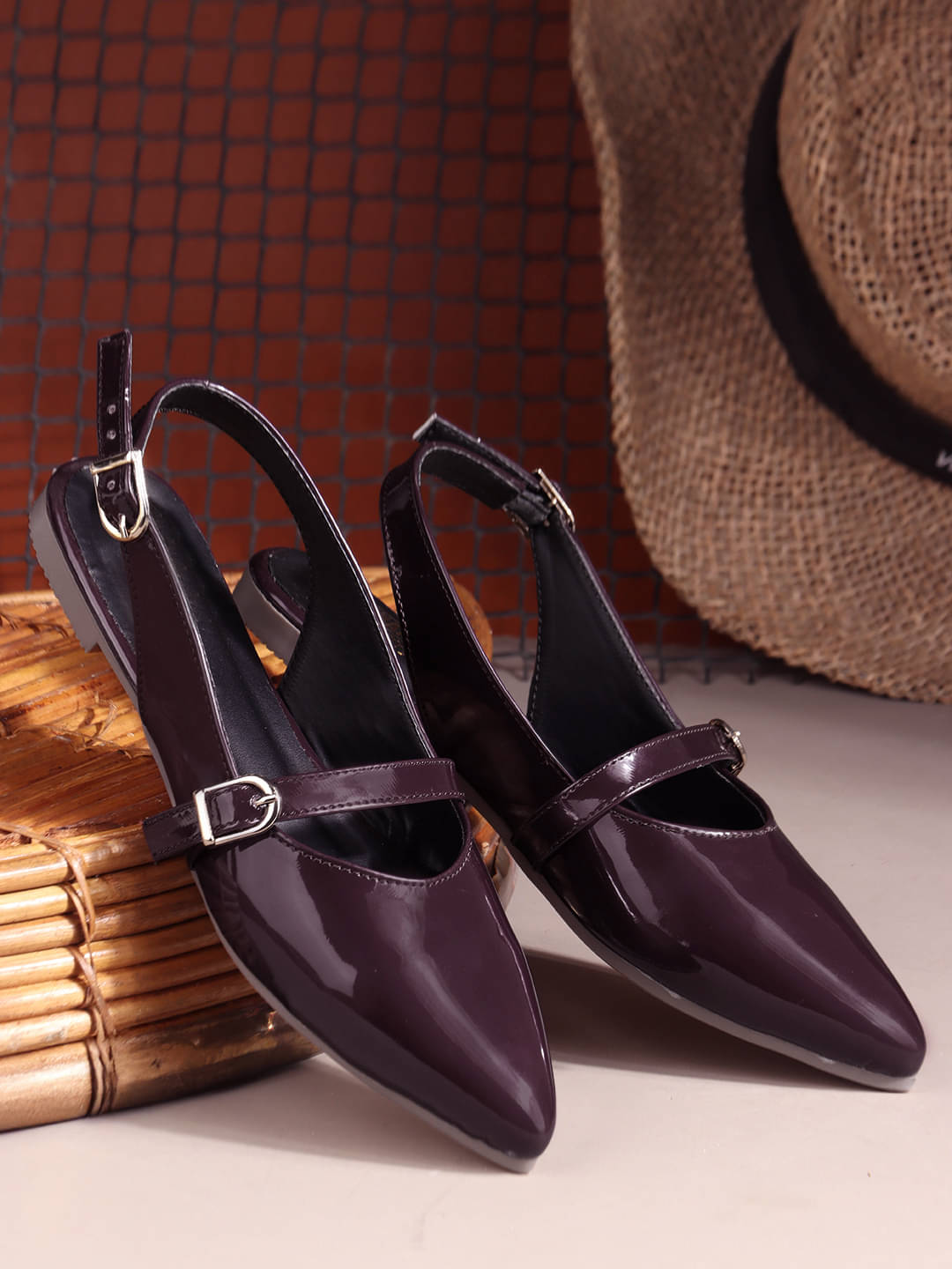     			Try me Brown Women's Flats