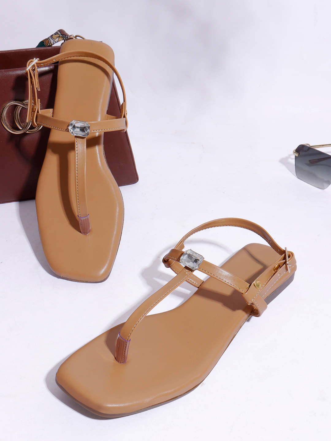     			Try me Tan Women's Flats