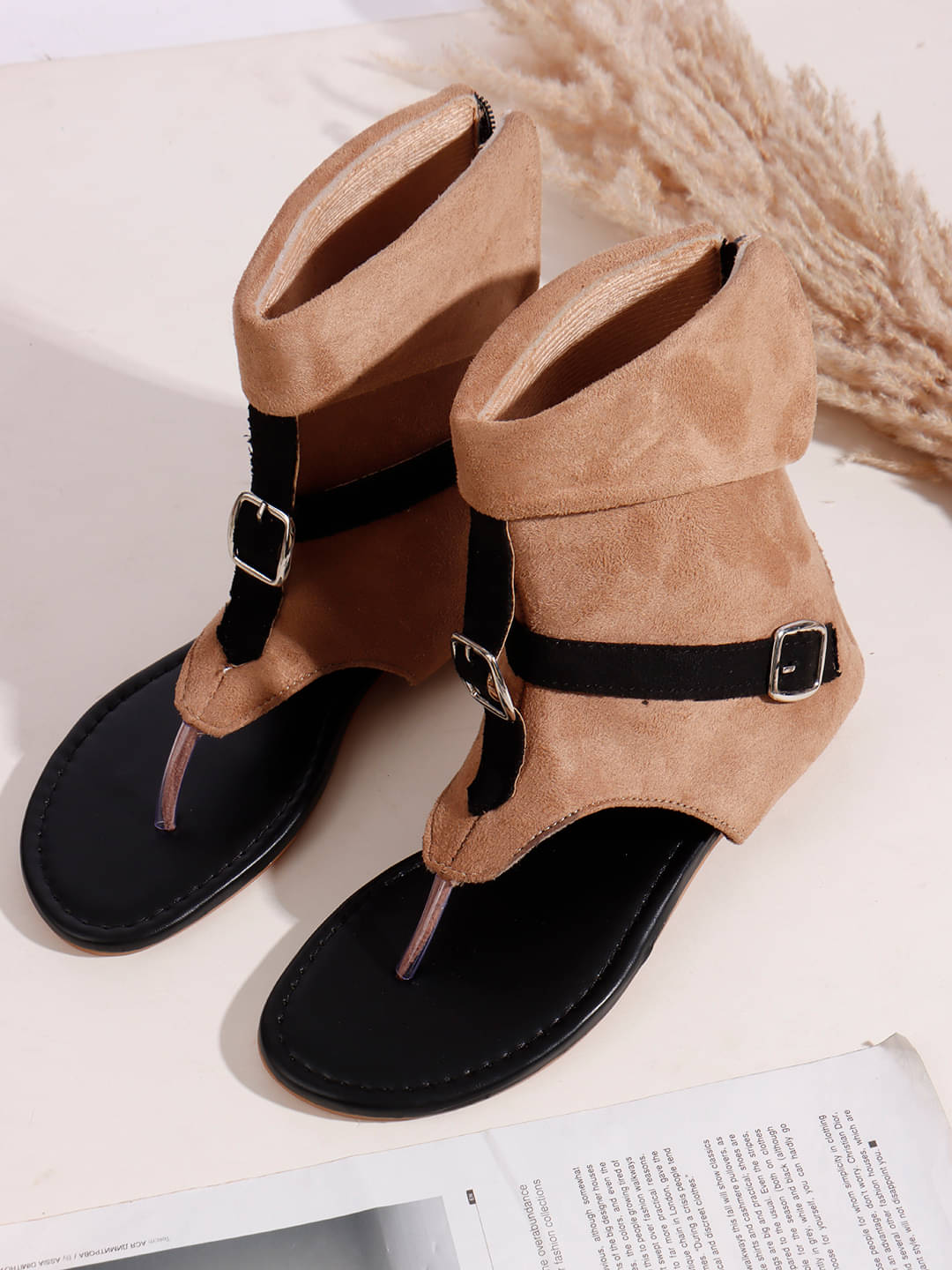     			Try me Tan Women's Flats