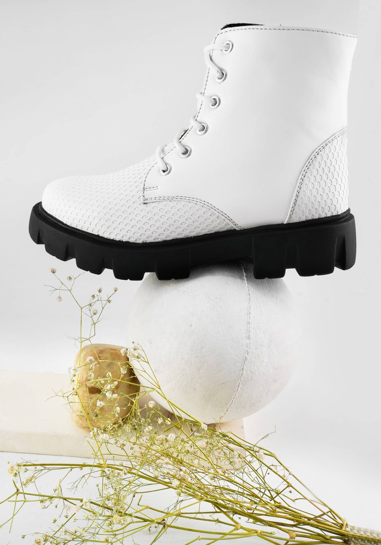 Try me White Women's Ankle Length Boots Try me White Women's Ankle Length Boots